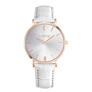 Noblag Women's Watches White Leather 36mm